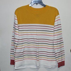 Lands' End Multi Colored Striped Knit Crew Neck Sweater - Size M - Worn Once